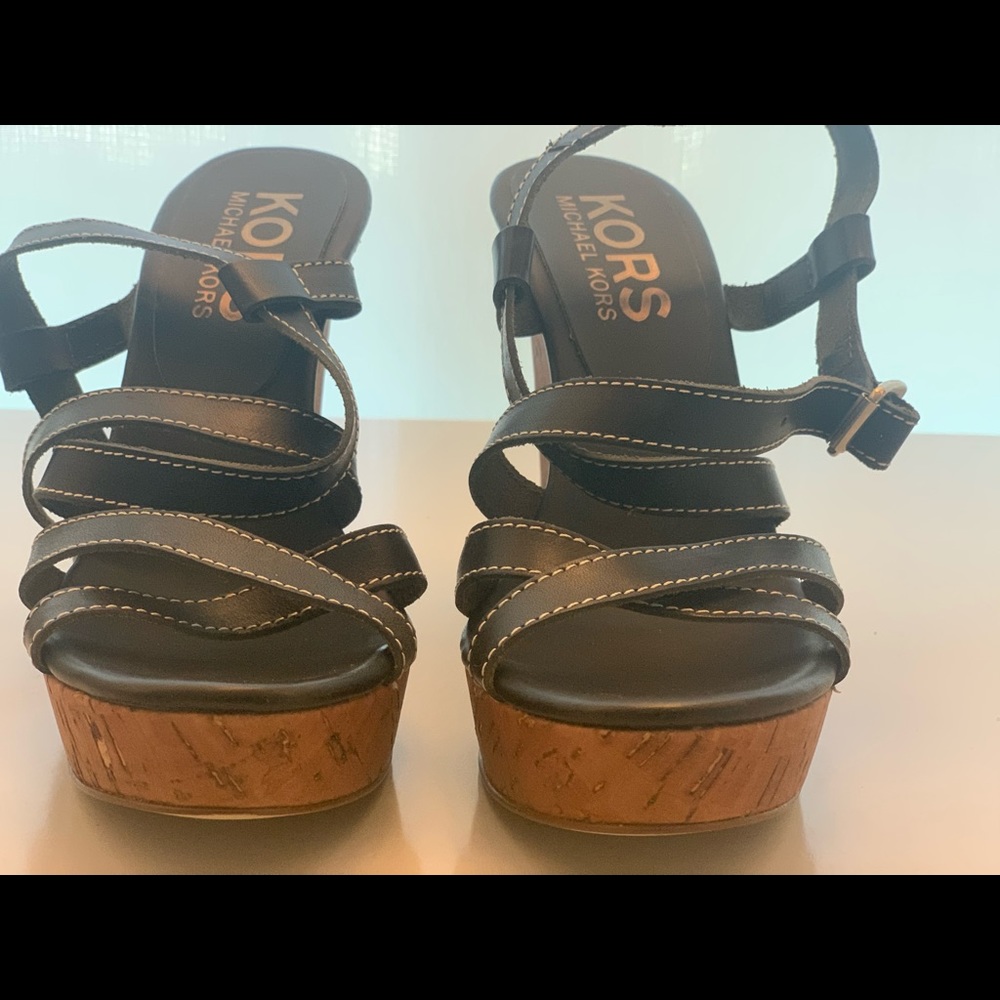 Michael Kors Black New Valley Wedge sandal